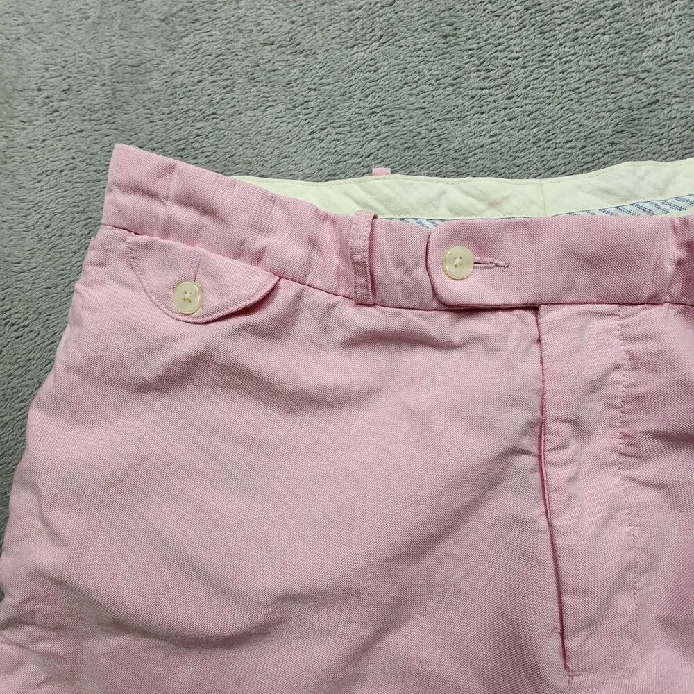 Polo Ralph Lauren Mens 36 Pink Shorts Pointer Embroidery Buckle Back Cotton Flaw